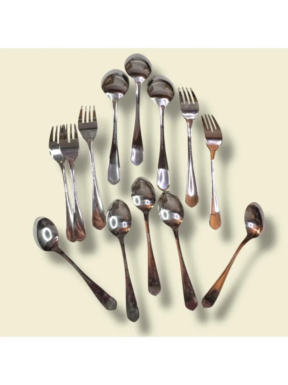 Cambridge Stainless Steel Flatware Set 12-Piece Silverware Forks & Spoons